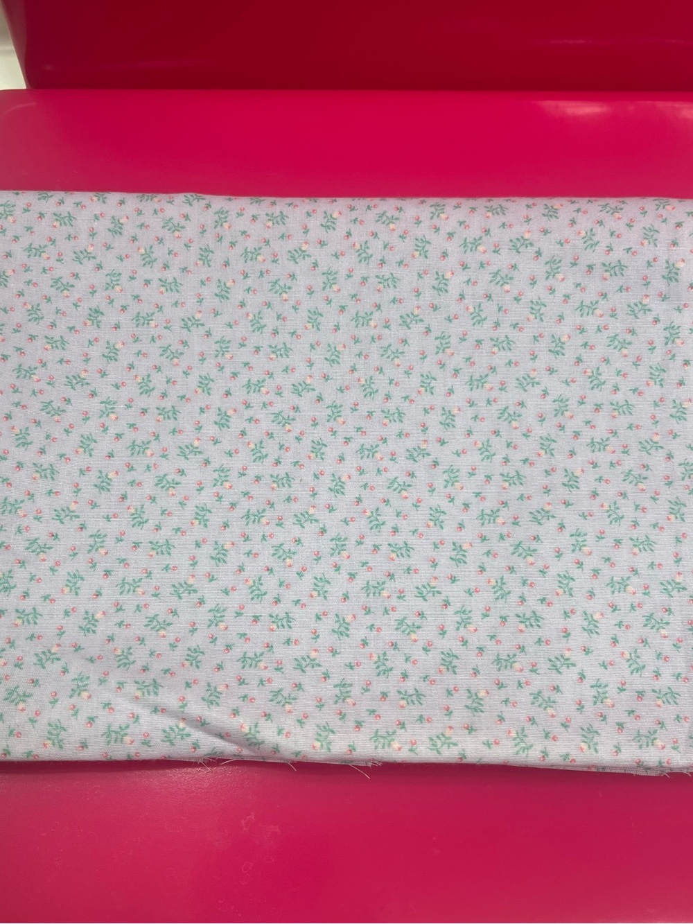 Floral Cotton Fabric - Light Purple, Pink and Green 32” x 34” wide